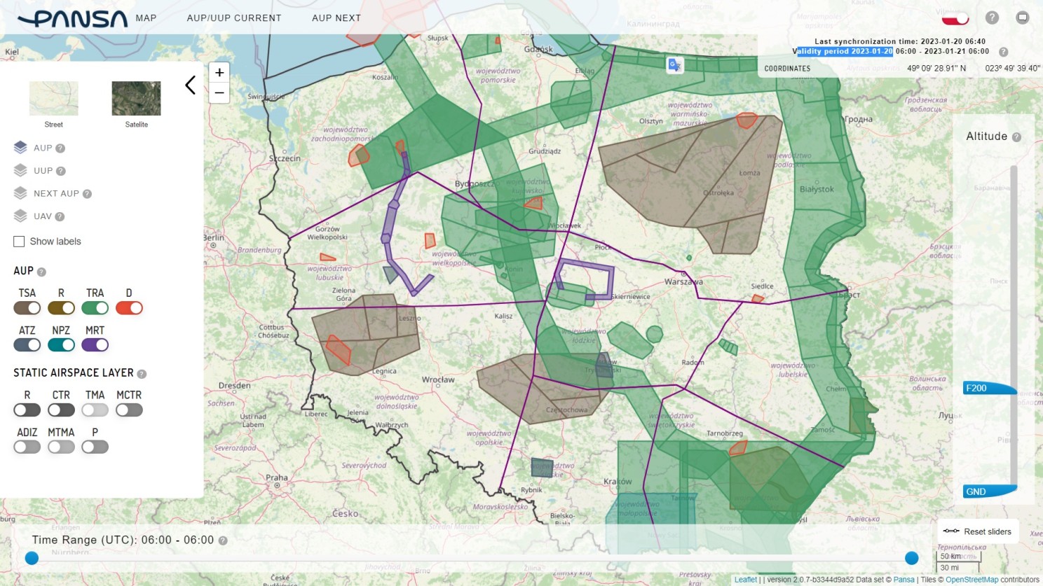 przestrzeń powietrzna nad Polską